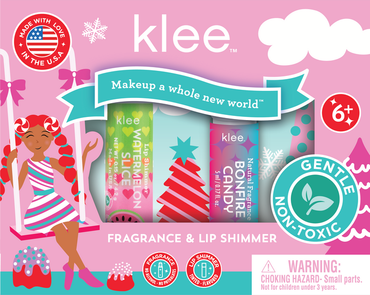 Klee Kids Bonfire Candy - Natural Fragrance Lip Shimmer Set