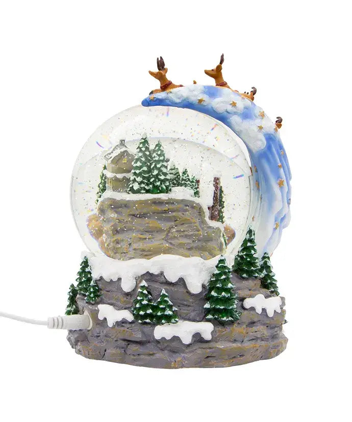 Kurt S. Adler Battery Operated Musical Santa and Sled Water Globe