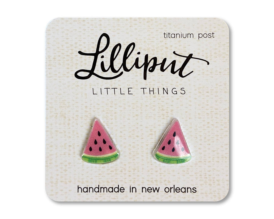 Lilliput Little Things Watermelon Fruit Earrings // Summer Earrings