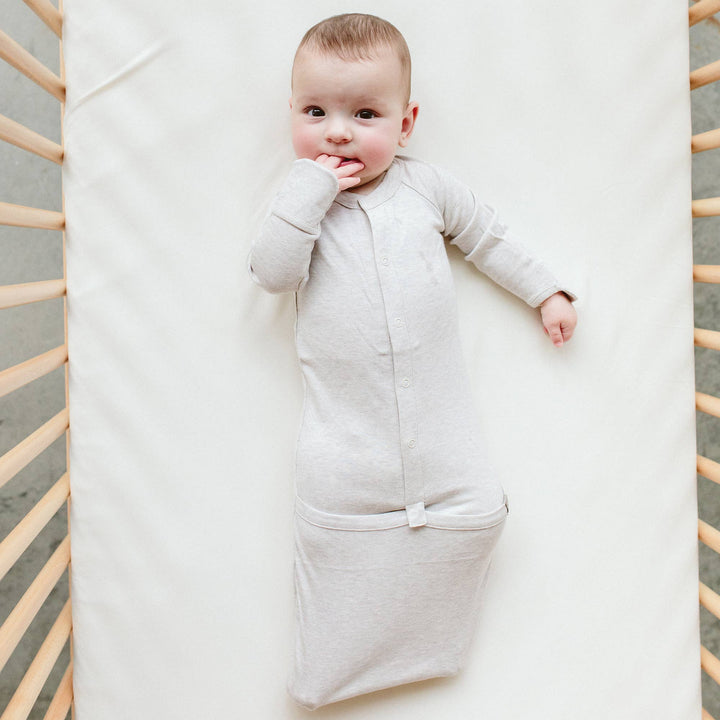 Goumi 24 Hour Convertible Sleeper Baby Gown- Storm Gray