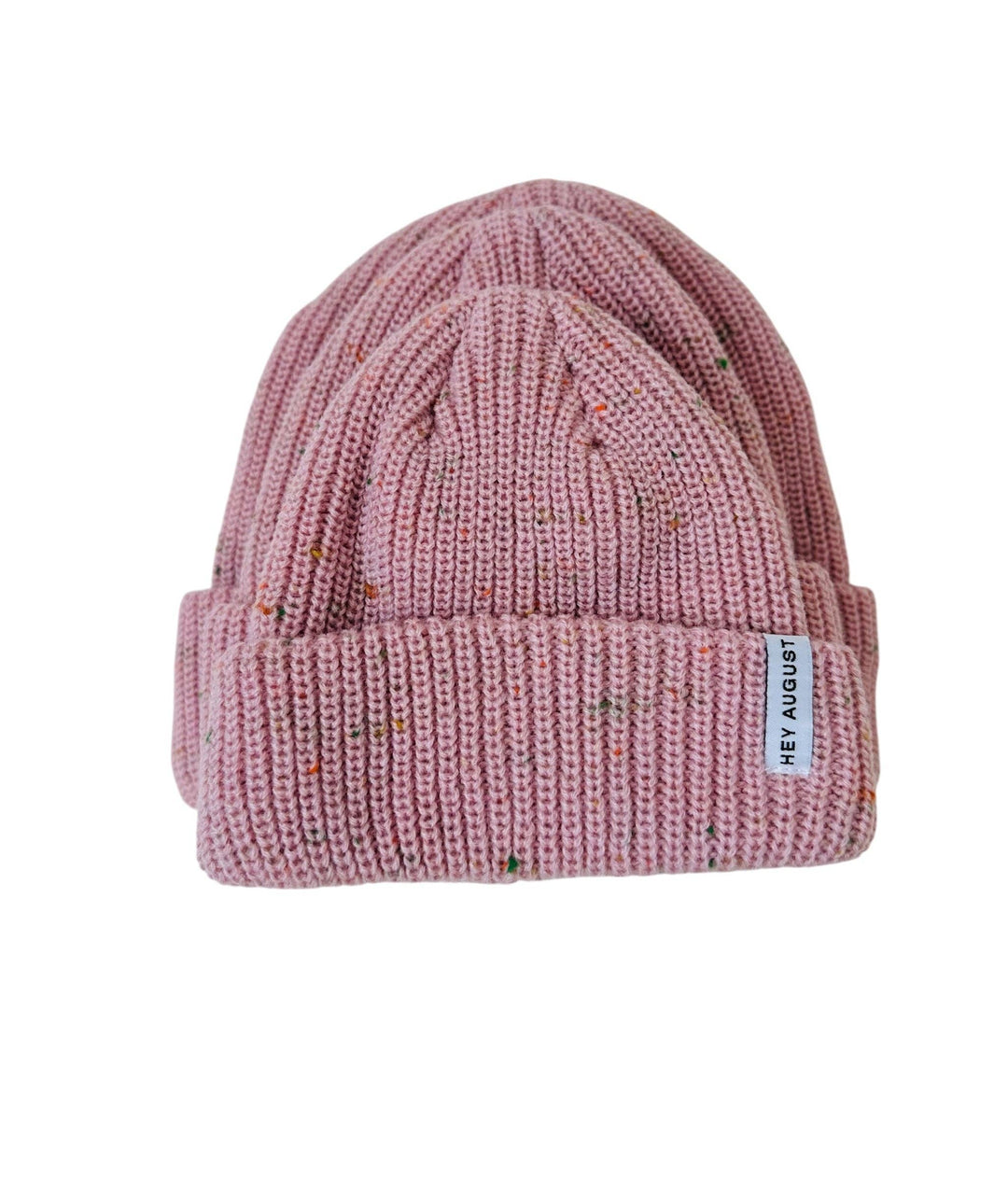 Hey August Thick Knit Beanie - Pink Speck