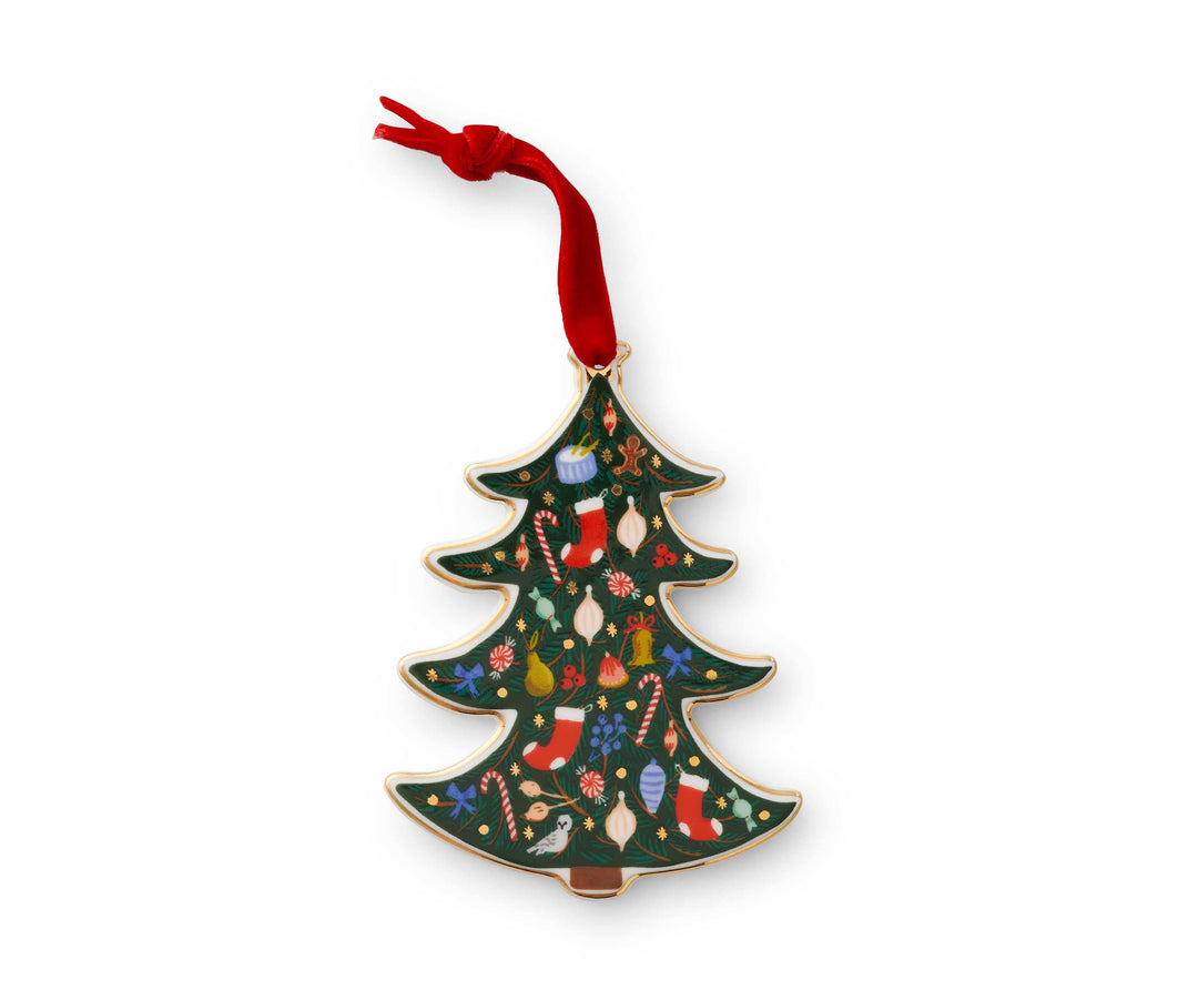 Rifle Paper Co Holiday Tree Porcelain Ornament