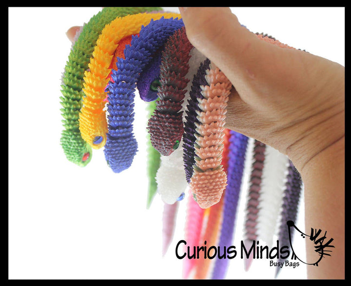 Curious Minds Toys 3D Printed Large 12" Snake Wiggle Articulated Jointed Motion