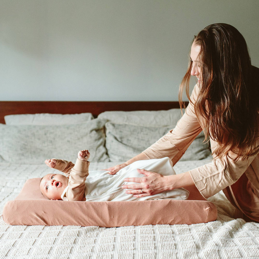 Goumi Viscose + Organic Cotton Changing Pad Cover - Sandstone