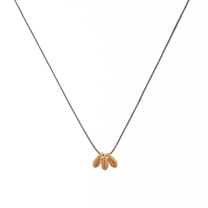 Bronwen Tiny Charm - 3 Petal Necklace