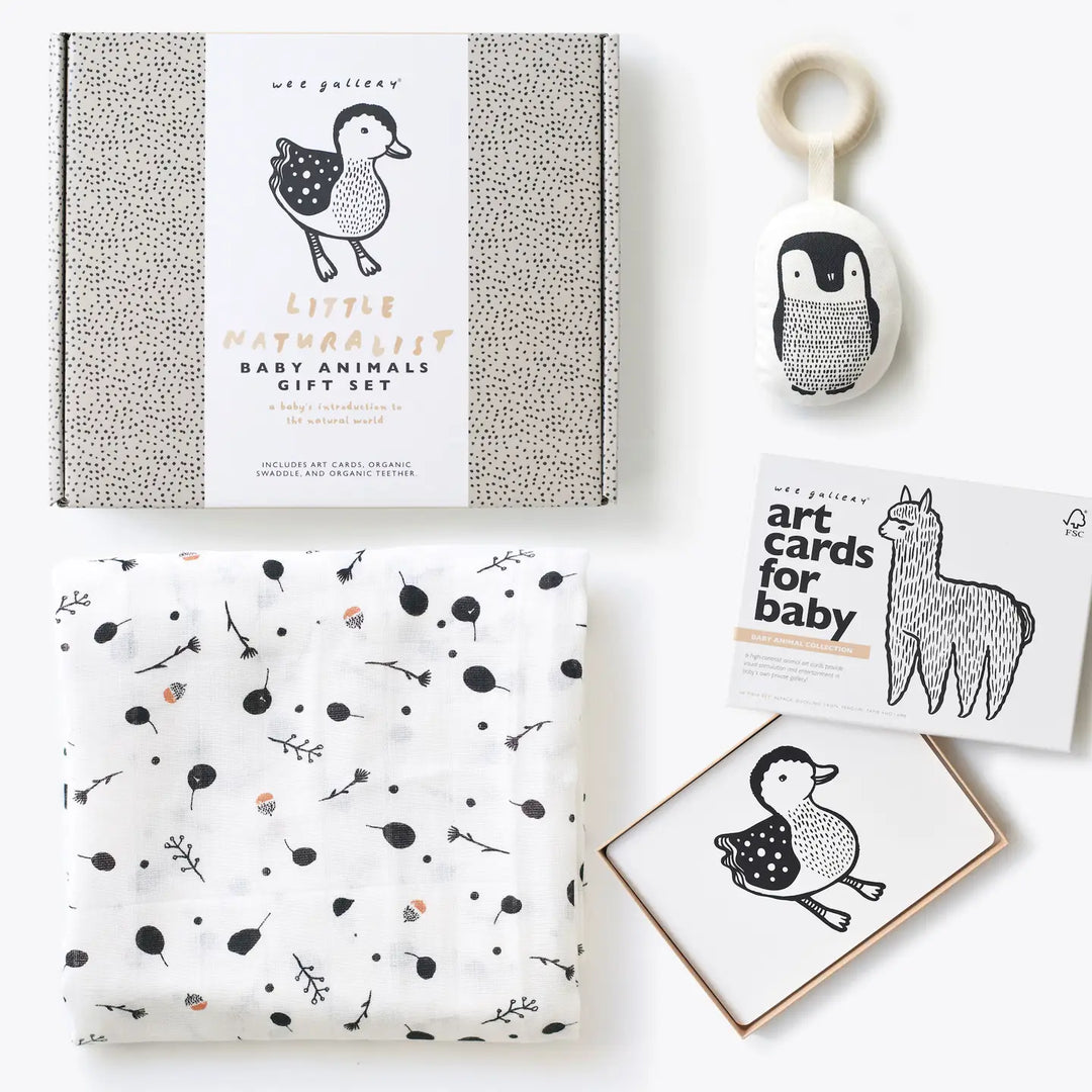 Wee Gallery Little Naturalist Gift Set - Baby Animals