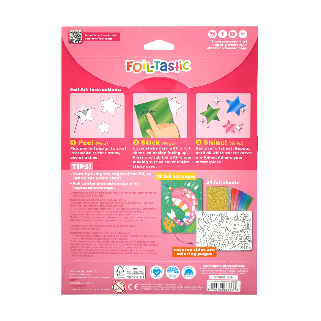 Ooly Foil-tastic Foil Art & Coloring Fun - Whimsical World