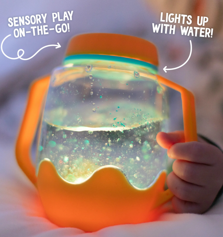 Glo Pals Orange Sensory Play Jar