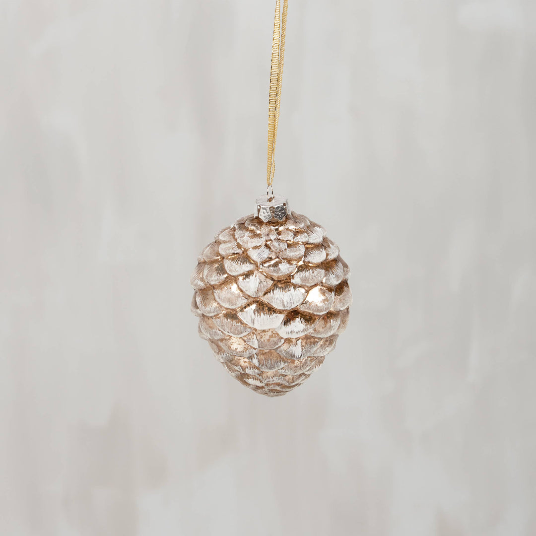 Primitives By Kathy Glass Snowy Pinecone Christmas Ornament