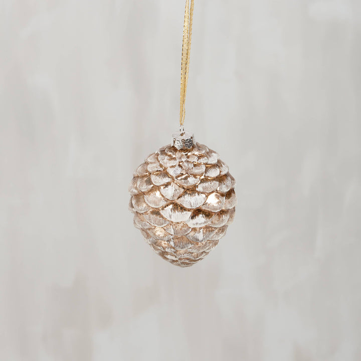 Primitives By Kathy Glass Snowy Pinecone Christmas Ornament