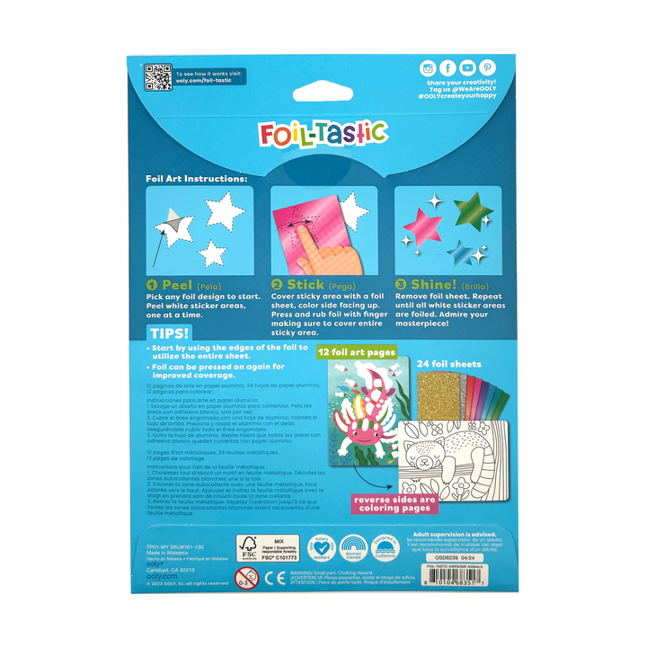 Ooly Foil-tastic Foil Art & Coloring Fun - Awesome Animals
