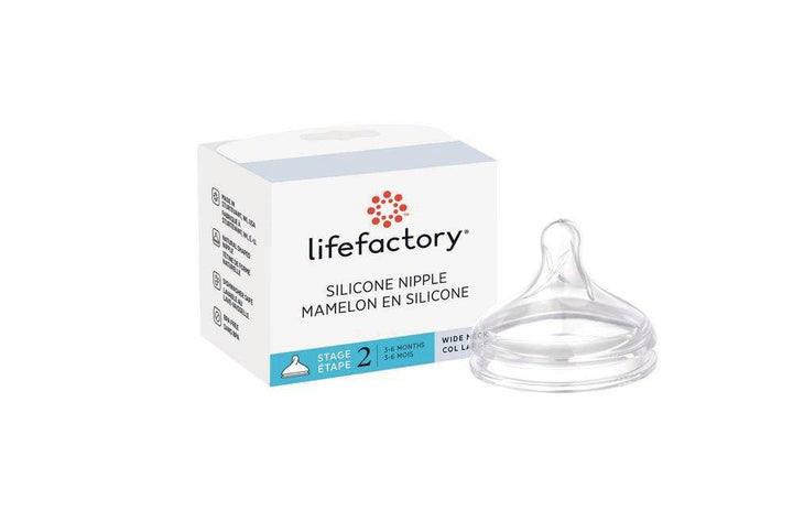 LifeFactory Wide Neck Nipple 1pk
