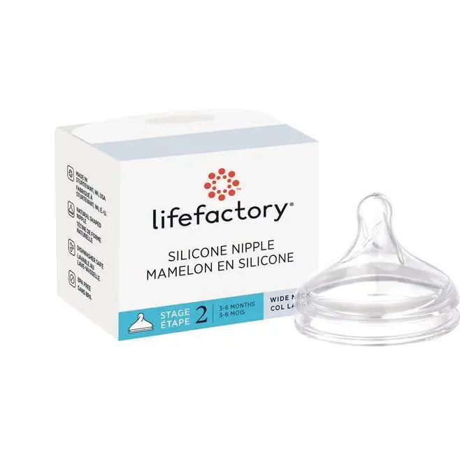 Lifefactory Silicone Nipple - Wide Neck