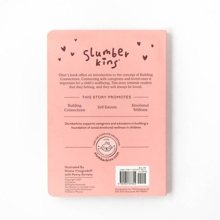 Slumberkins Otter's Building Connections Plush Snuggler Set - 2 Books