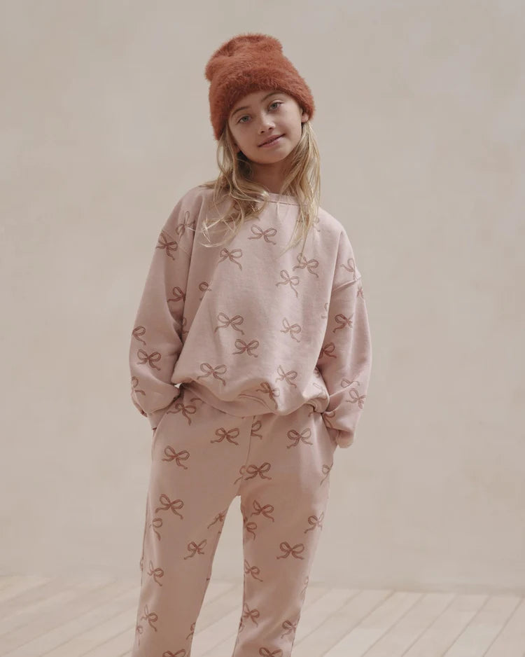 Rylee + Cru Relaxed Sweatshirt + Sweatpants Set - Bows