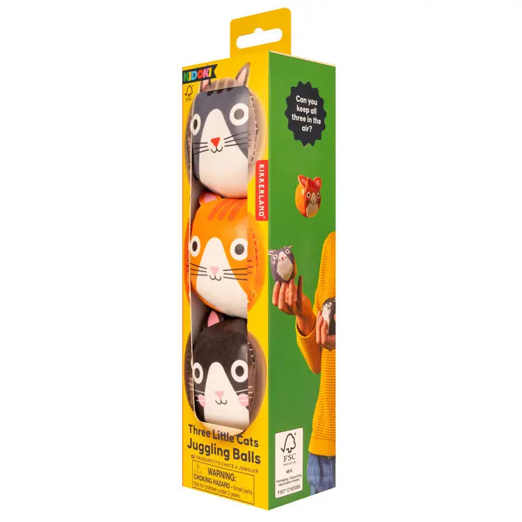 Kikkerland Three Little Cats Juggling Balls
