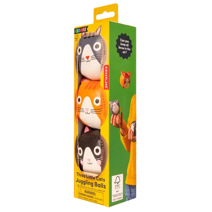 Kikkerland Three Little Cats Juggling Balls