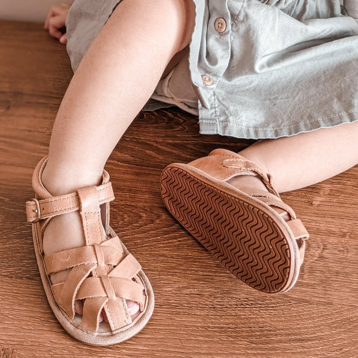 Little Love Bug Closed Toe Sandal - Desert Sand