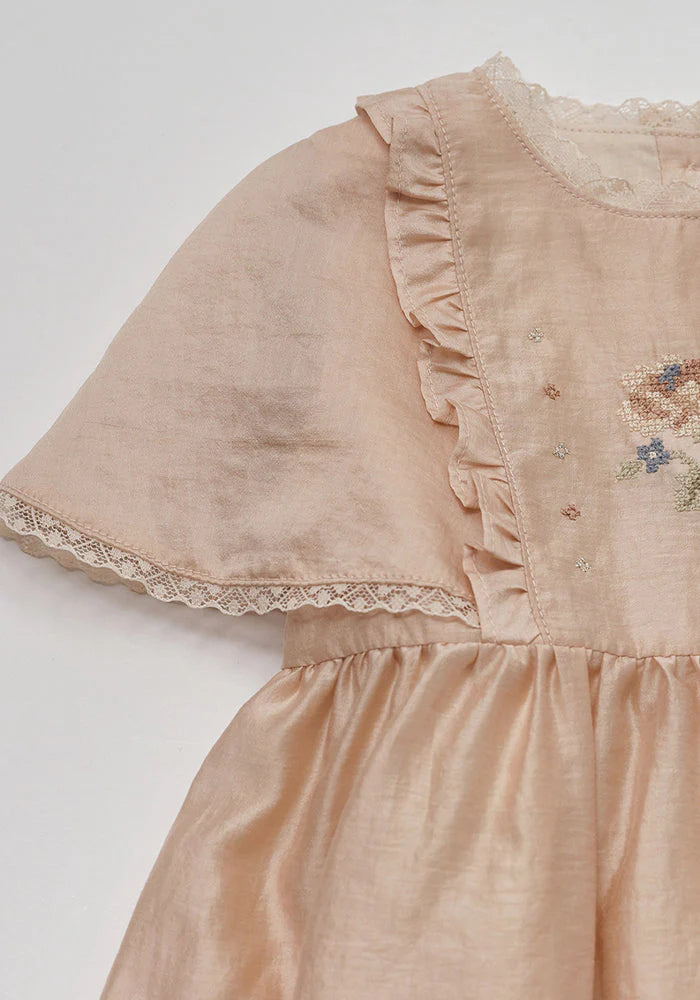 Louisiella Shannon Dress - Peach Beige