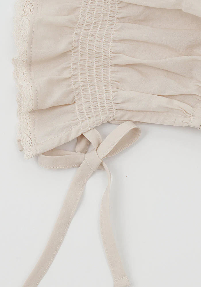 Louisiella Baby Noubelle Bonnet - Cream Beige