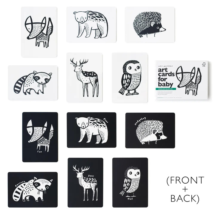 Wee Gallery Art Cards For Baby - Woodland Animals