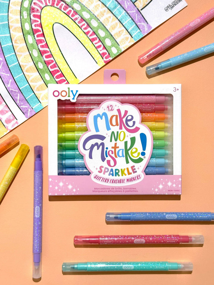 Ooly Make No Mistake!: Glittery Erasable Markers