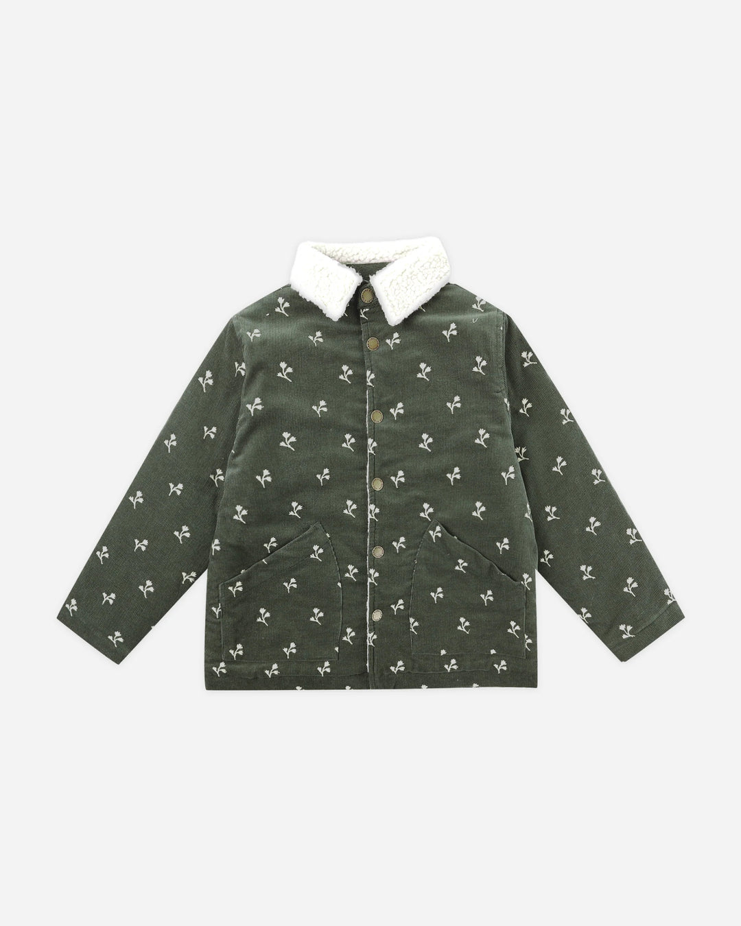 Rylee + Cru Long Chore Coat - Floral Embroidery