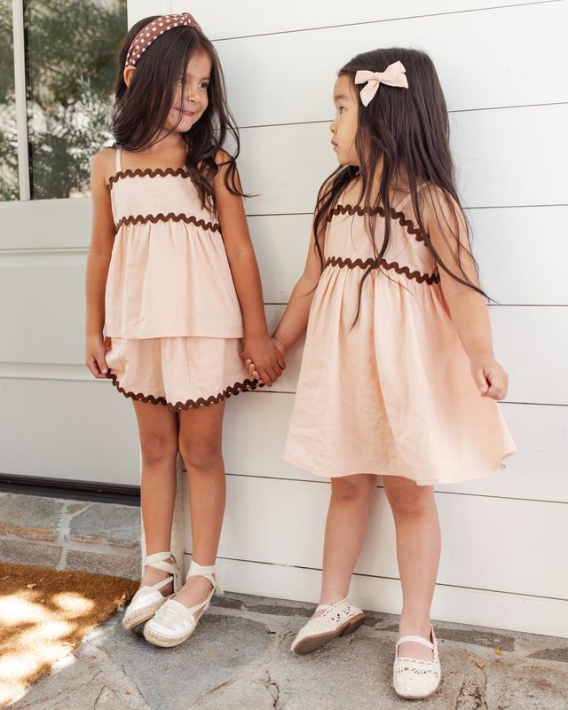Rylee + Cru Ric Rac Dress - Blush