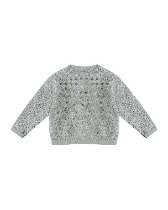 Quincy Mae Knit Cardigan - Steel Blue