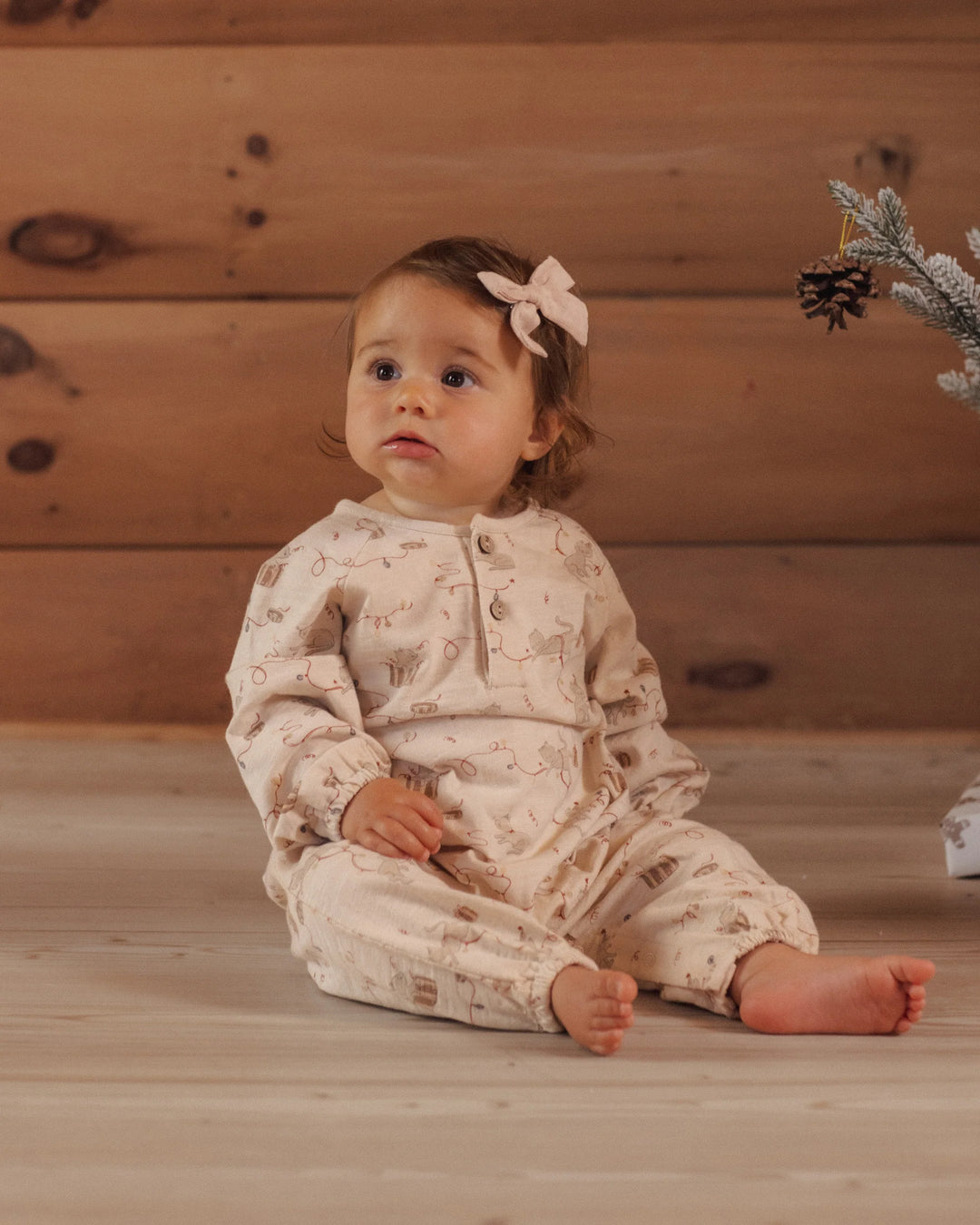 Rylee + Cru Henley Jumpsuit - Kitties
