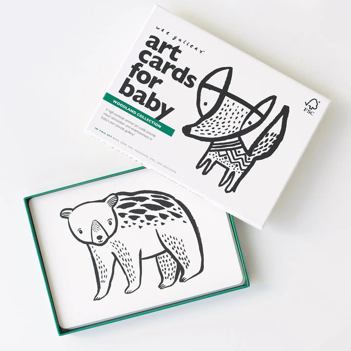 Wee Gallery Art Cards For Baby - Woodland Animals