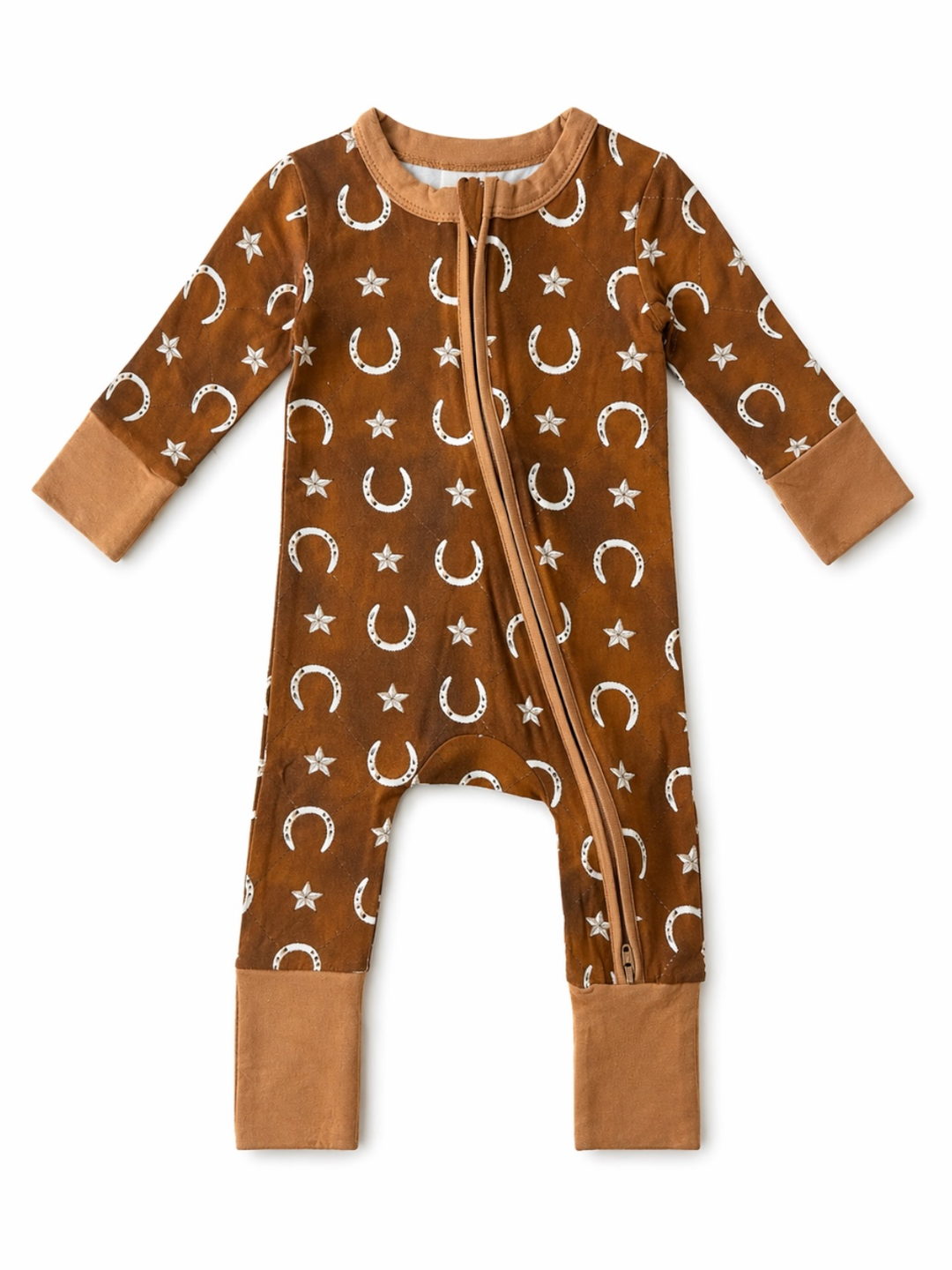 SpearmintLOVE 2-Way Zip Romper - Rusty Horseshoe
