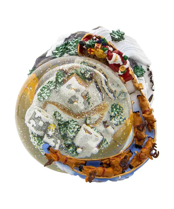 Kurt S. Adler Battery Operated Musical Santa and Sled Water Globe