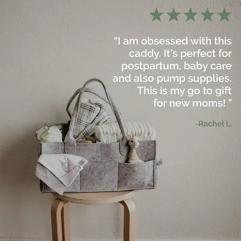 Parker Baby Co. Diaper Caddy - Peppercorn