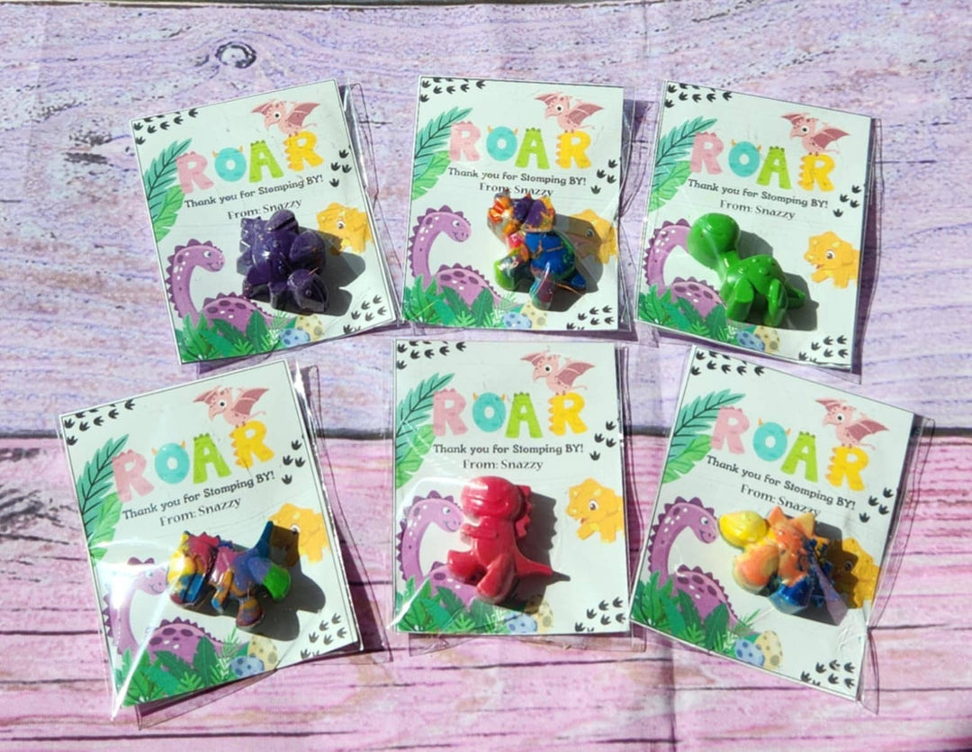 Snazzy Crayons - Dinosaur Mini Party Favors Dinosaur Crayons