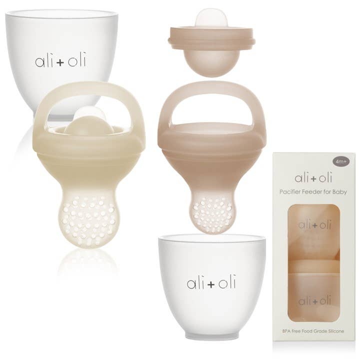 Ali + Oli Silicone Food & Fruit Feeder - Oat & Coco