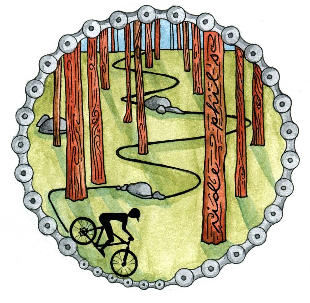 Michele Michael Art Mountain Biking sticker