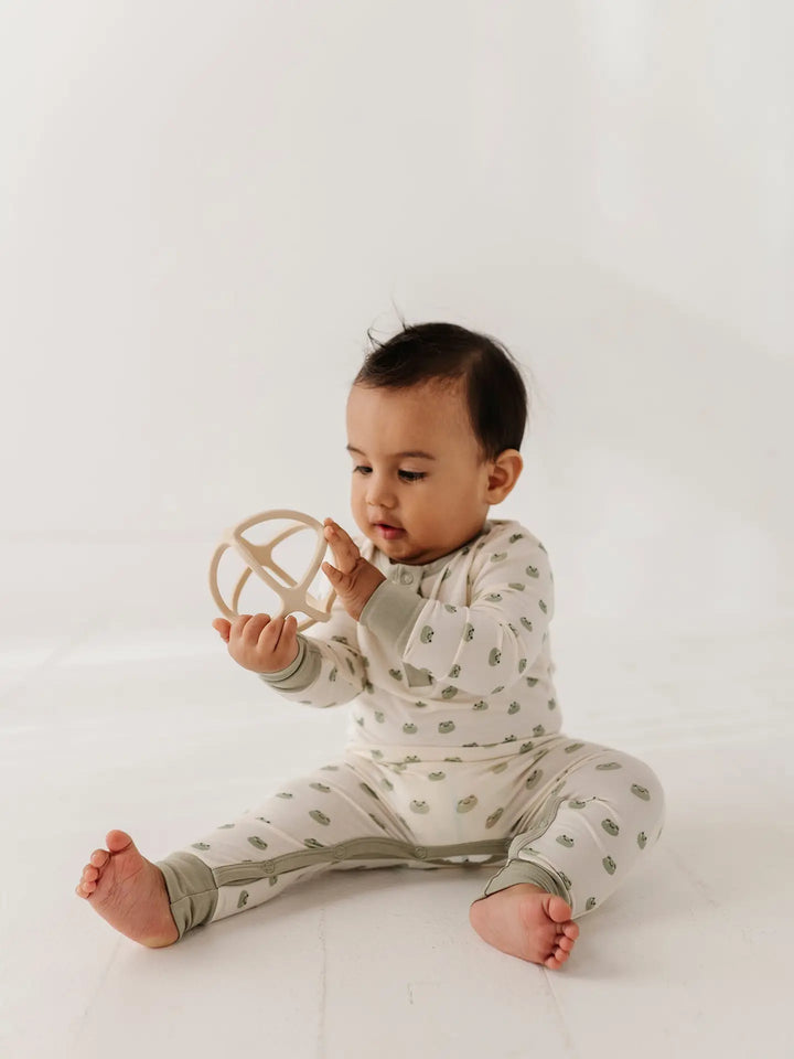 Babysprouts Baby Snap Romper - Miniature Frogs