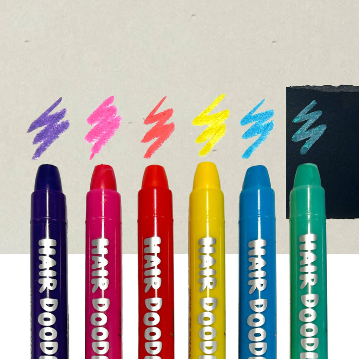 Ooly Hair Doodlers Hair Crayons (Set of 6)
