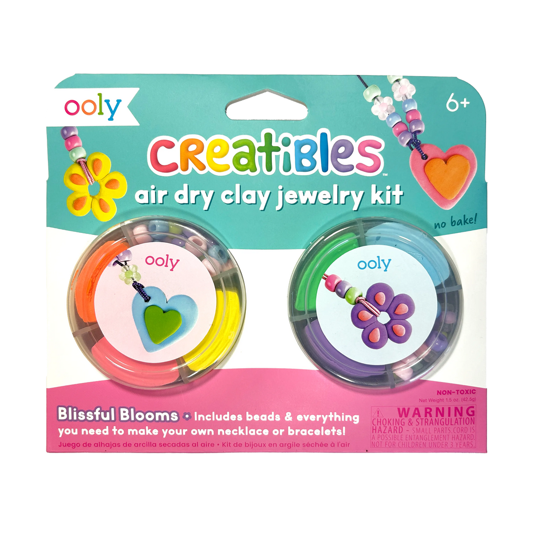 Ooly Creatibles Air Dry Clay Jewelry Kit - Blissful Blooms