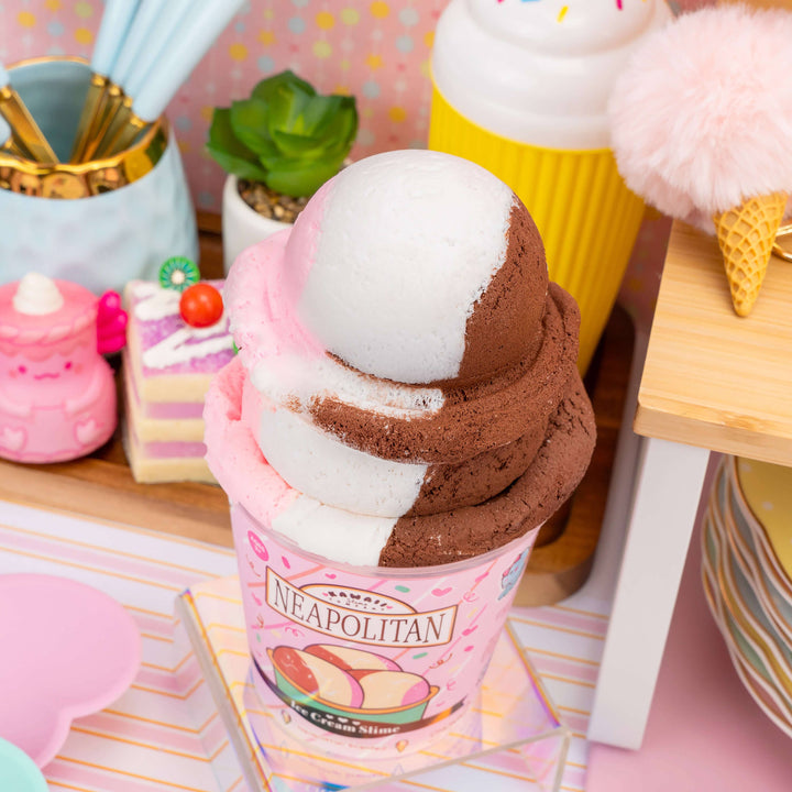 Kawaii Slime Neapolitan Scented Ice Cream Pint Slime