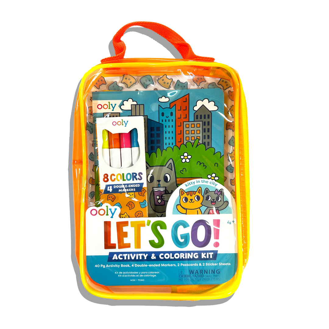 Ooly Let's Go! Activity & Coloring Kit - Kitty In The City