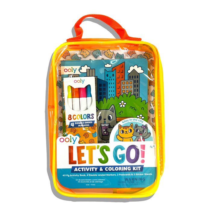 Ooly Let's Go! Activity & Coloring Kit - Kitty In The City