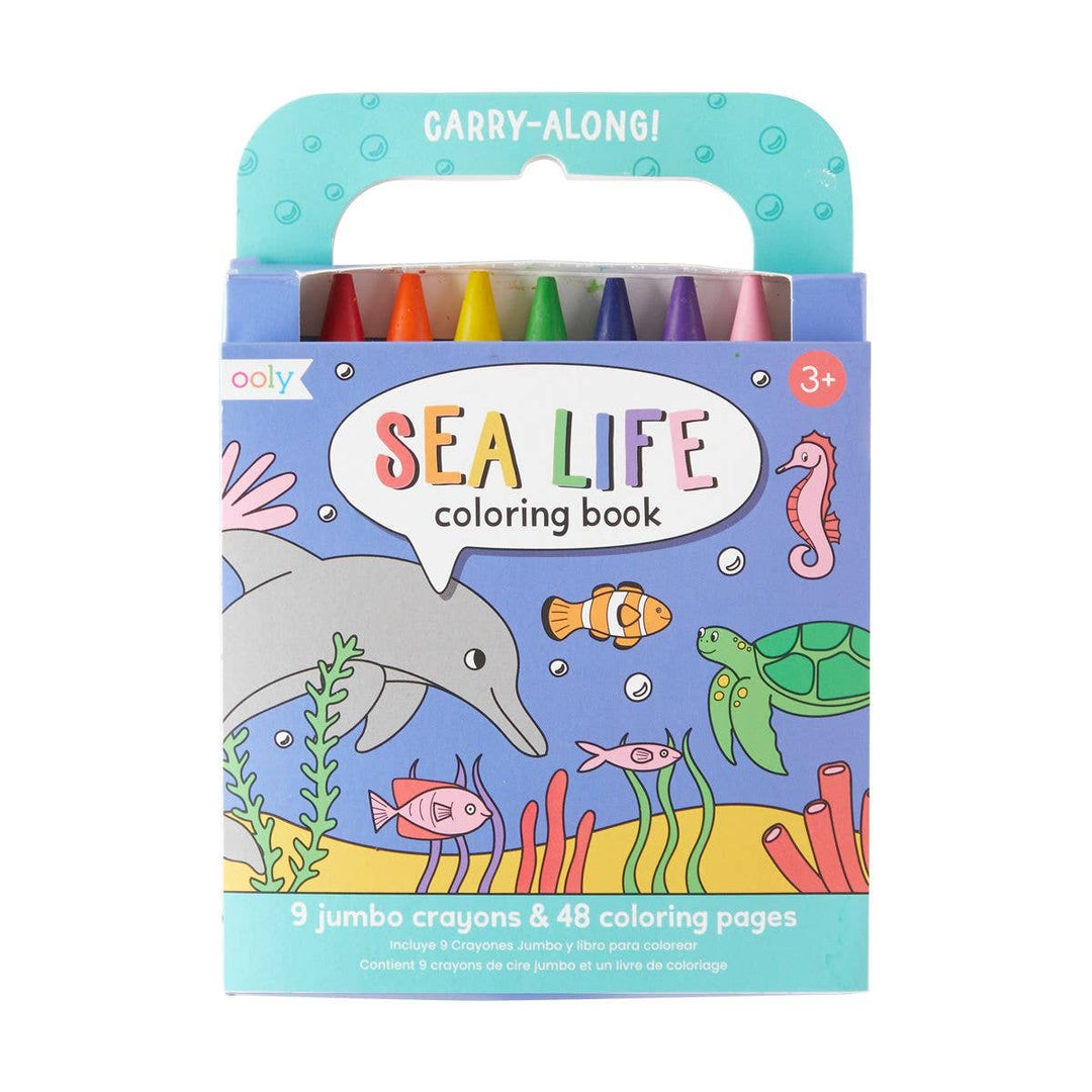 Ooly Carry-Along Coloring Book Set - Sea Life (10 PC Set)