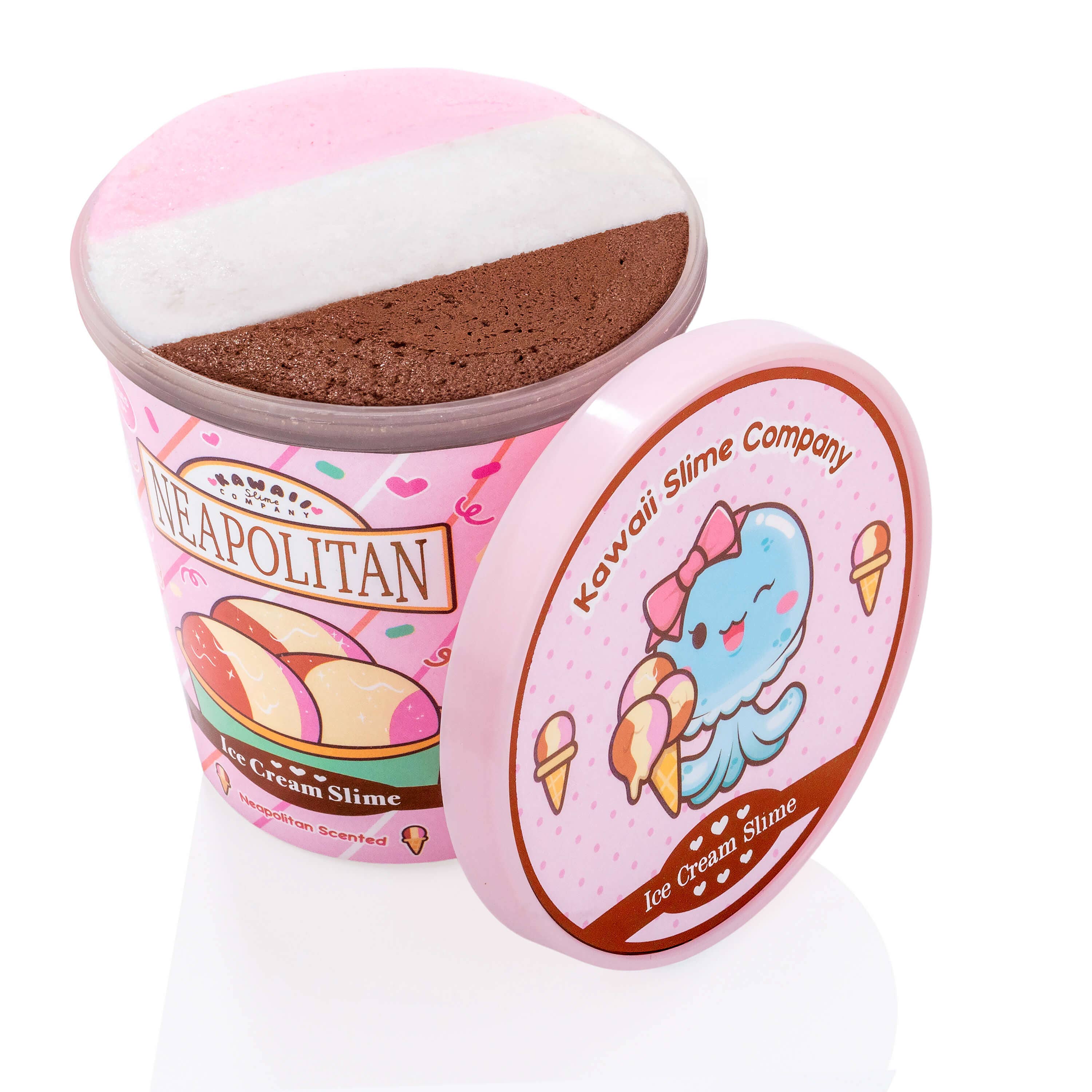 Kawaii Slime Neapolitan Scented Ice Cream Pint Slime – Hopscotch