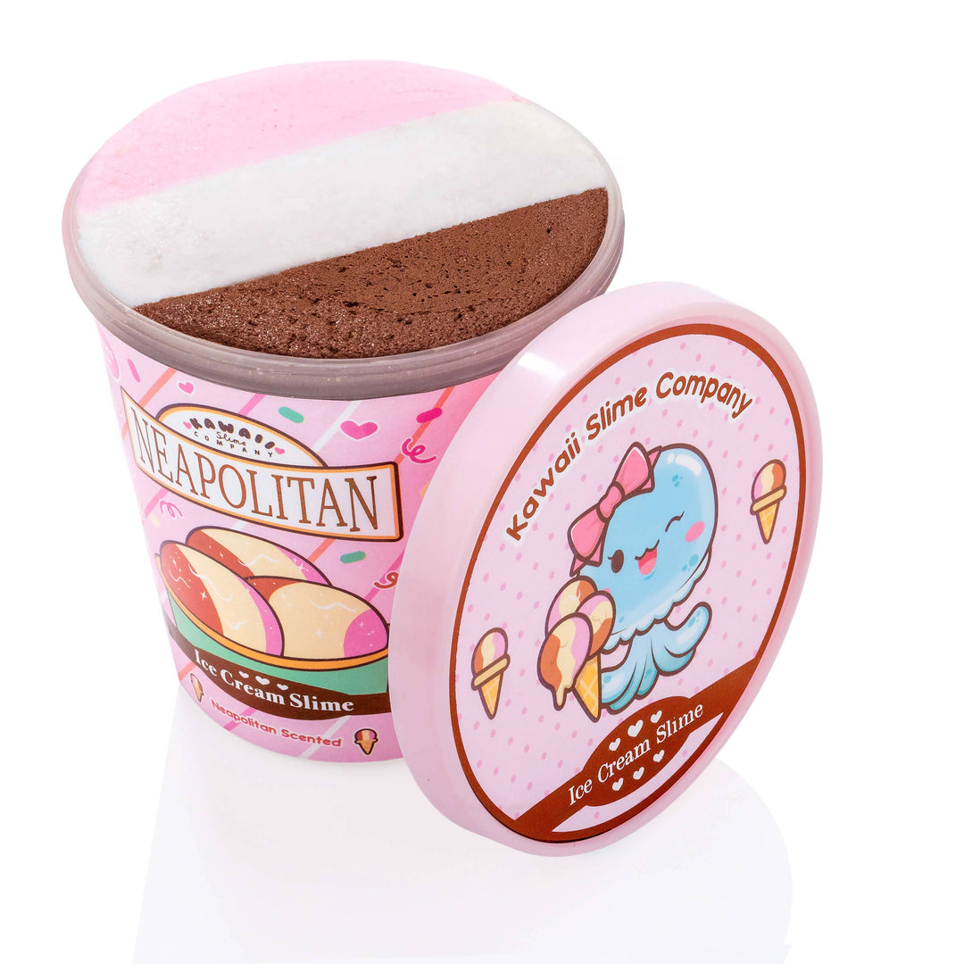 Kawaii Slime Neapolitan Scented Ice Cream Pint Slime