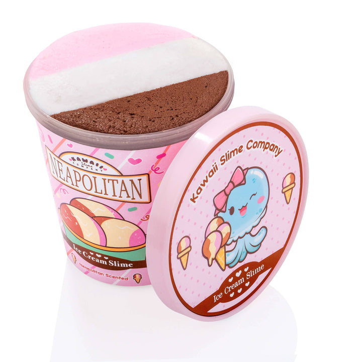 Kawaii Slime Neapolitan Scented Ice Cream Pint Slime