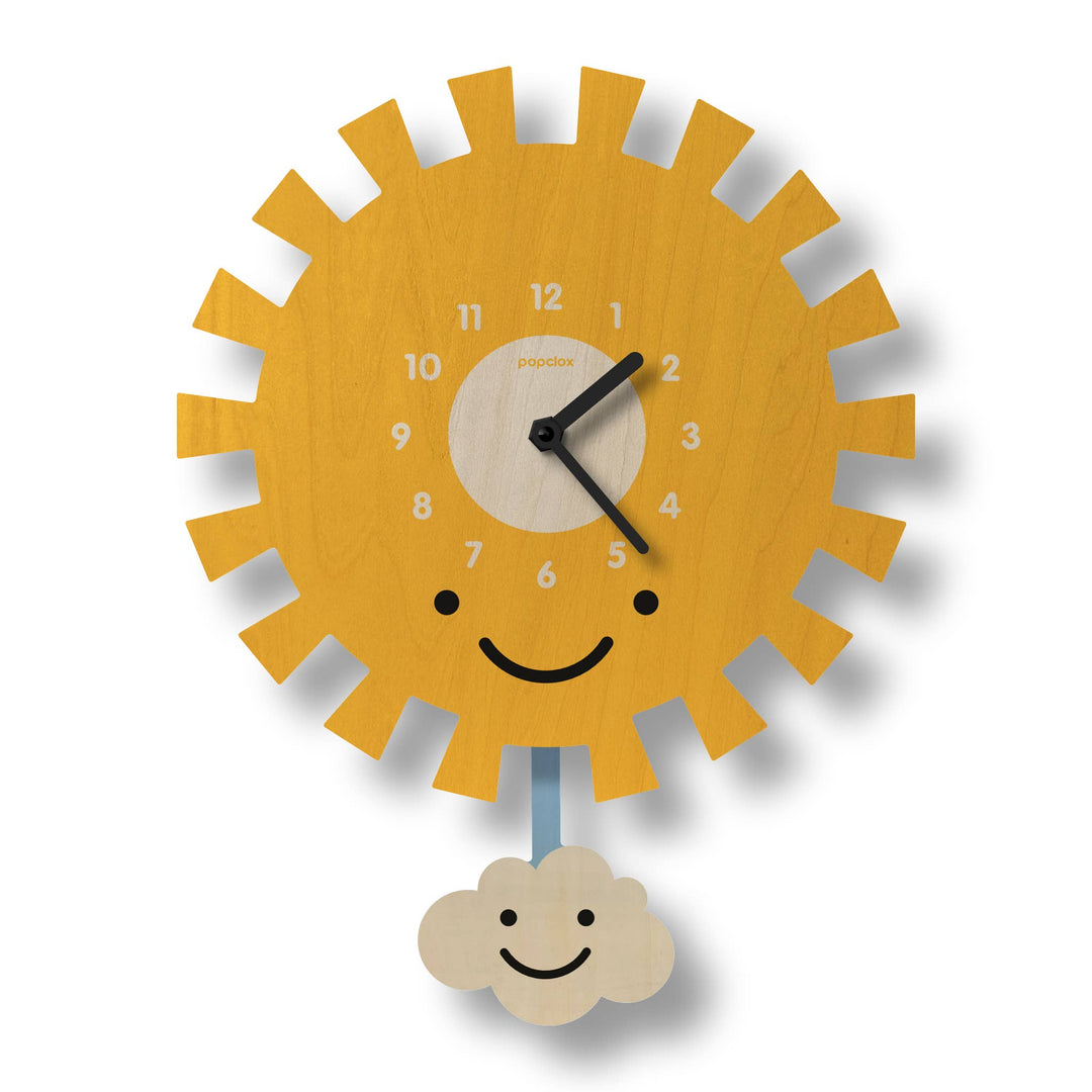 Popclox Sun Pendulum Clock - Wood