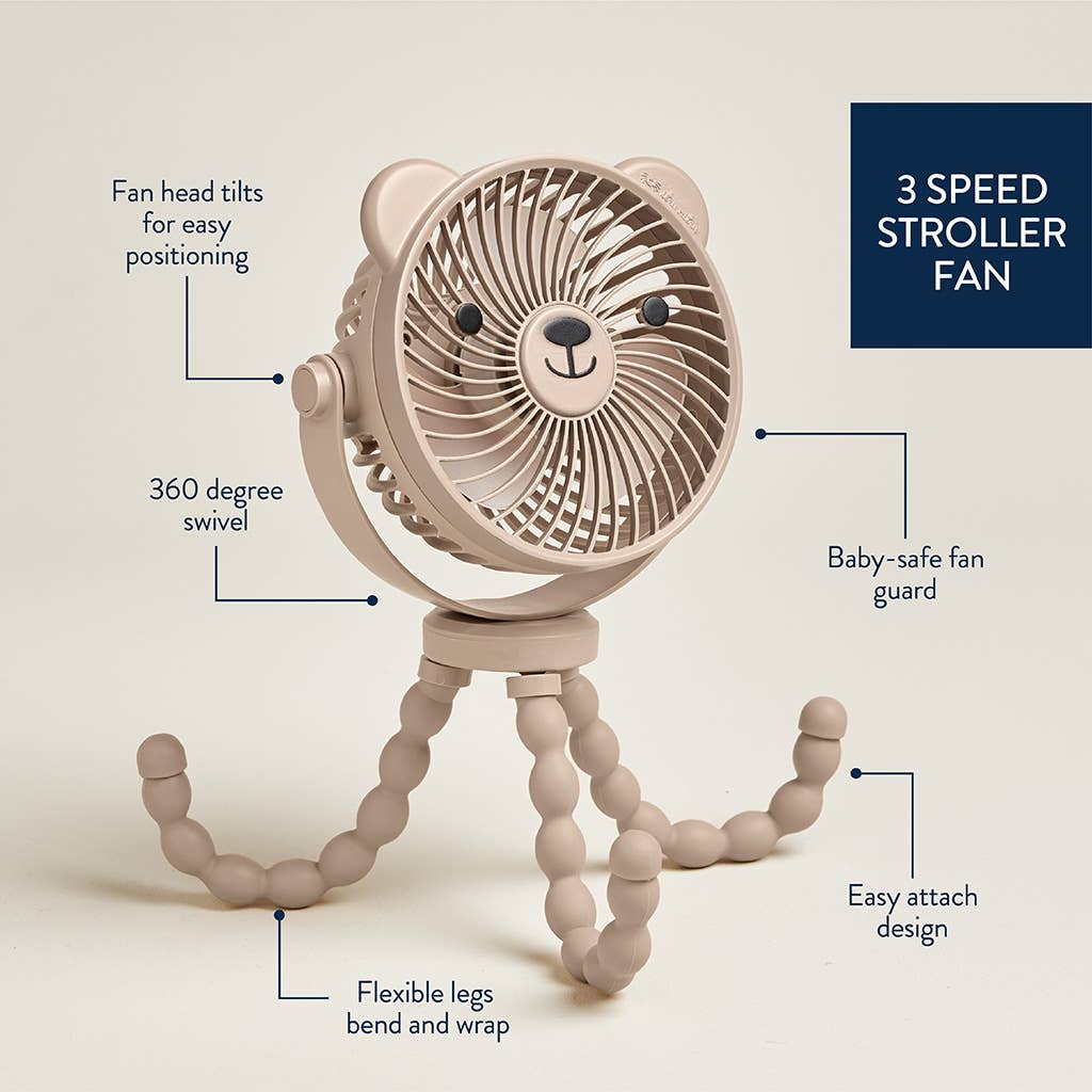 Itzy Ritzy Itzy Breeze 3-Speed Stroller Fan™ - Taupe