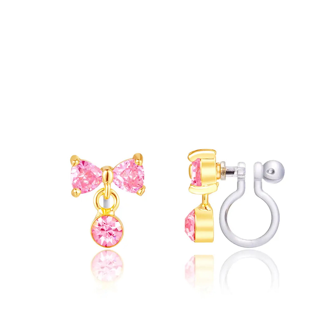 Girl Nation Little Luxe Drop Bow Clip On Earrings